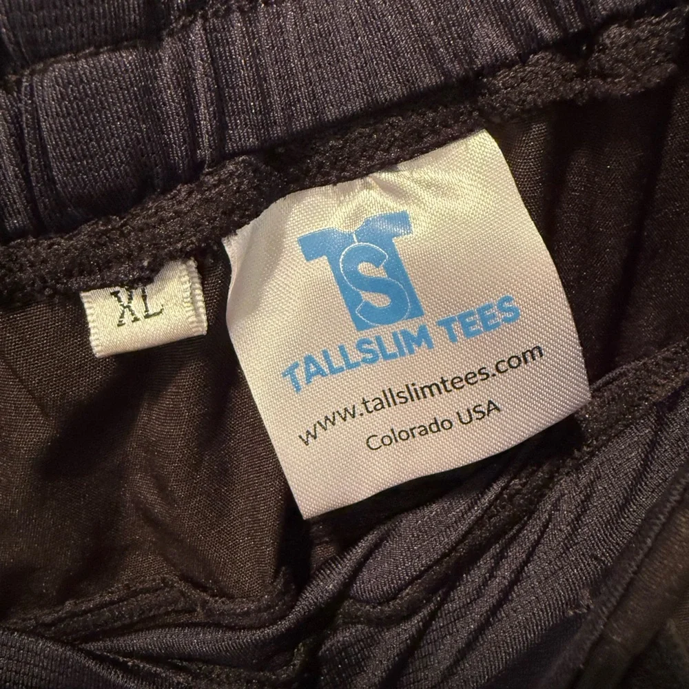 🖤🩵👉TallSlimTees Black Athletic Shorts | Drawstring Performance Gym | Size XL